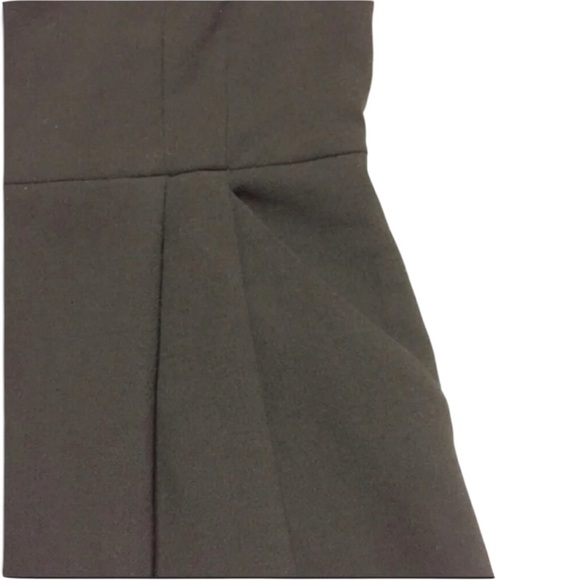 Loft Cowl Neck Exposed Zipper Black Midi Dress 2 - Picture 5 of 9